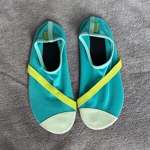 Aqua and Yellow Water Shoes